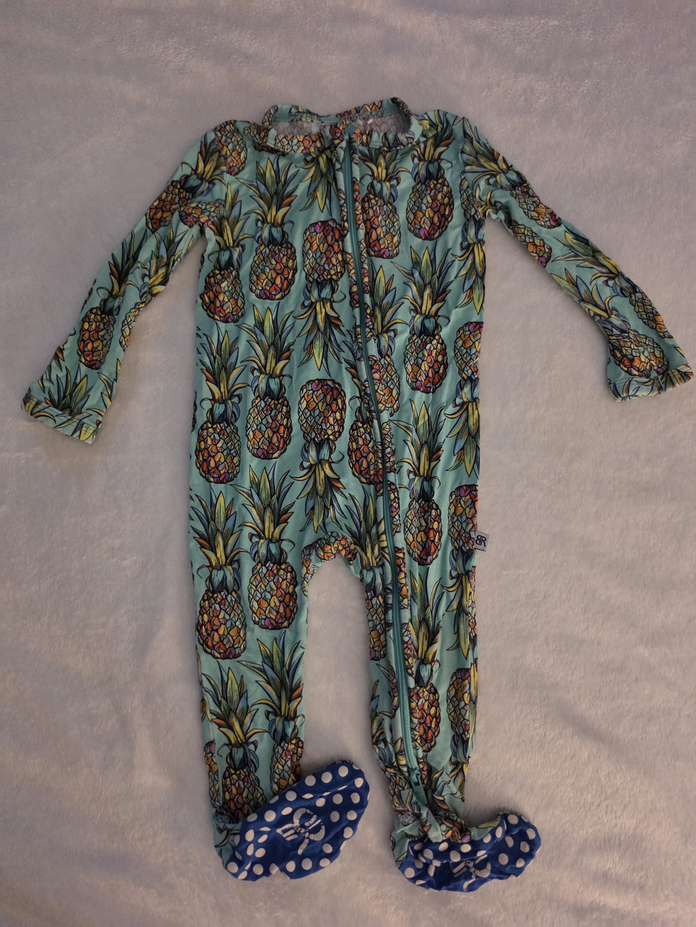 Bums & Roses Feelin' Pine Bamboo Zippy 6-9m
